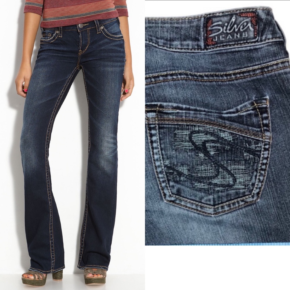 Silver Jeans Blue Aiko Bootcut Jeans Size 28